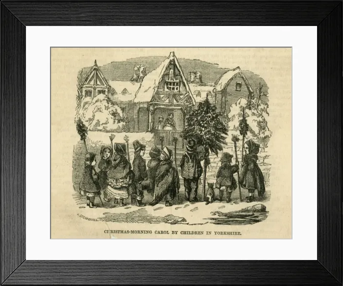 Framed Print : Carol Singing, Yorkshire Framed Print : Carol Singing, Yorkshire