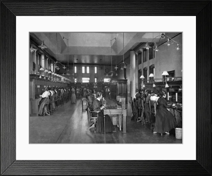 Framed Print : Phone Exchange / Montreal Framed Print : Phone Exchange / Montreal