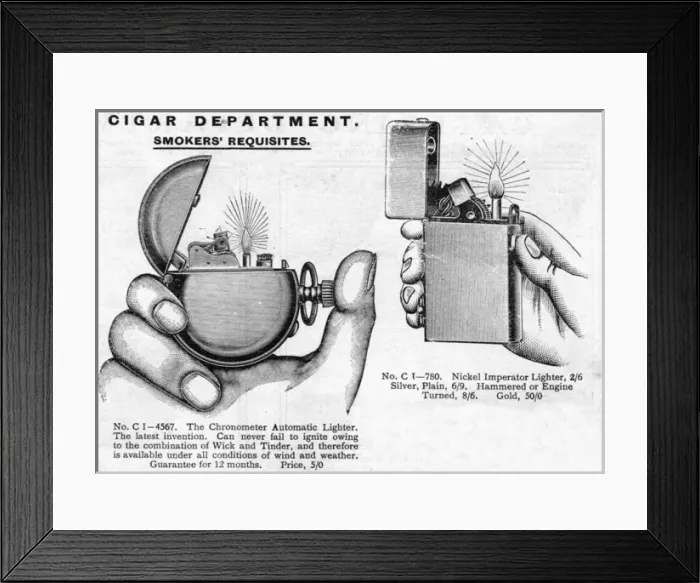Framed Print : Cigar Lighters Framed Print : Cigar Lighters