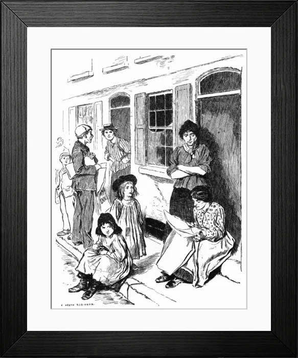 Framed Print : C20 Working Class Scene Framed Print : C20 Working Class Scene