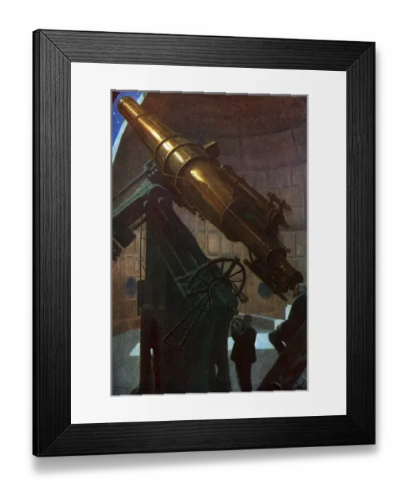 Framed Print : Astronomical telescope at the Paris Observatory, 1926 Framed Print : Astronomical telescope at the Paris Observatory, 1926