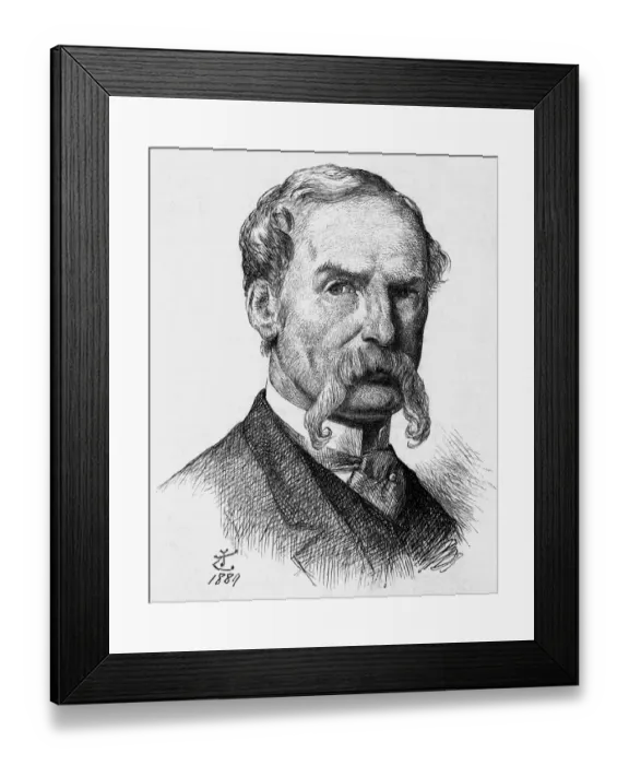 Framed Print : Tenniel self-portrait Framed Print : Tenniel self-portrait