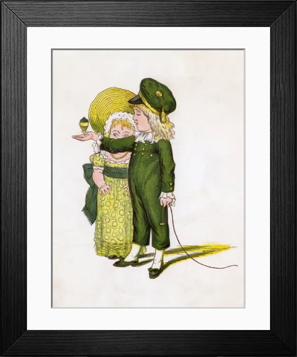 Framed Print : Child with Spinning Top Framed Print : Child with Spinning Top