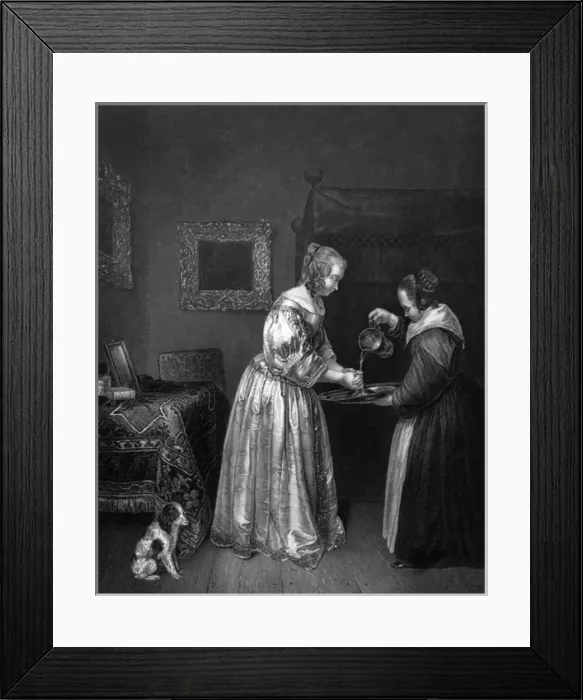 Framed Print : Dutch Lady Washes Hands Framed Print : Dutch Lady Washes Hands