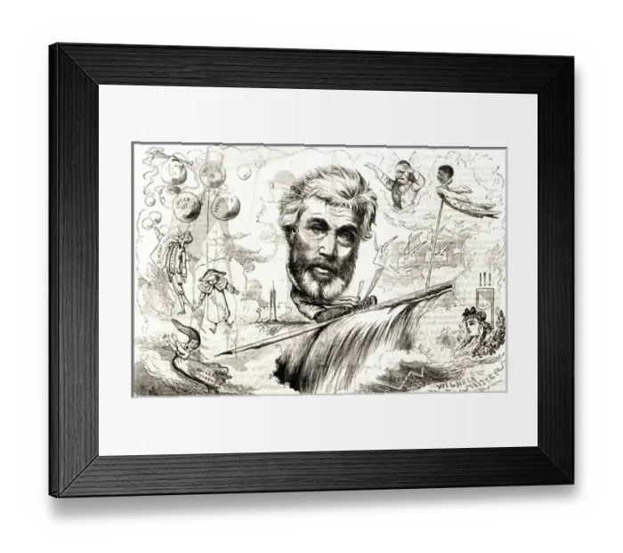 Framed Print : Carlyle Fun Satire Framed Print : Carlyle Fun Satire