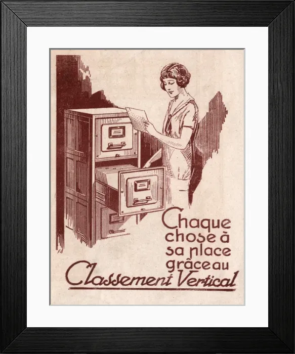 Framed Print : Secretary, Filing Cabinet Framed Print : Secretary, Filing Cabinet