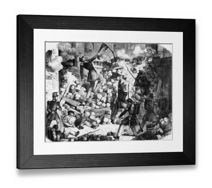 Framed Print : Street Barricade, Paris Framed Print : Street Barricade, Paris
