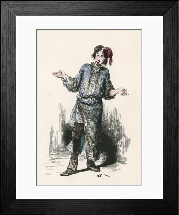 Framed Print : Paris Street Arab 1850 Framed Print : Paris Street Arab 1850