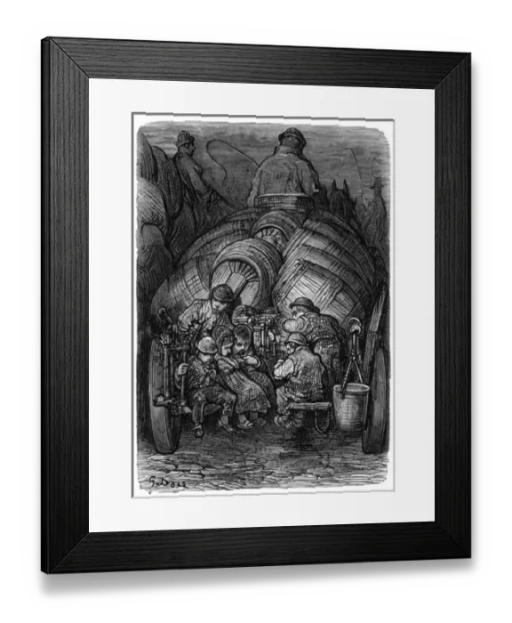 Framed Print : Children on Back of Dray Framed Print : Children on Back of Dray