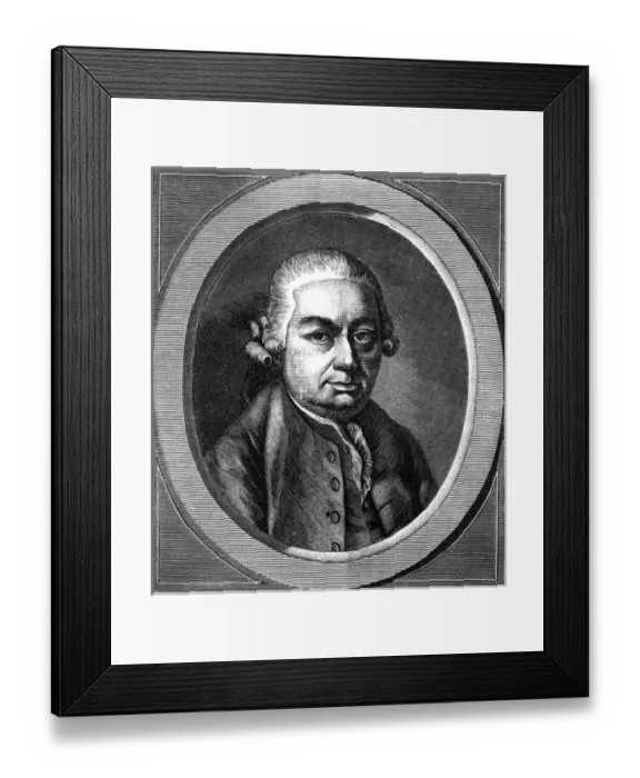 Framed Print : C P E Bach (Bong) Framed Print : C P E Bach (Bong)