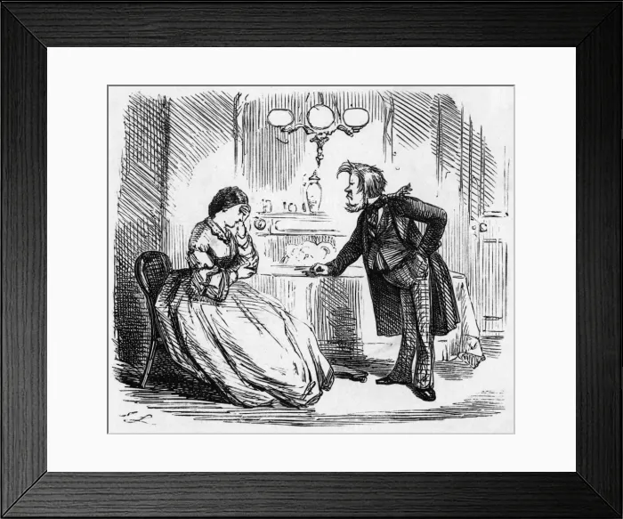 Framed Print : Husband Threatens Framed Print : Husband Threatens