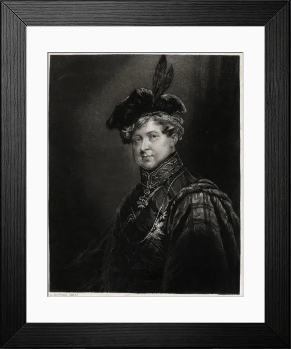 Framed Print : George IV in Bonnet Framed Print : George IV in Bonnet