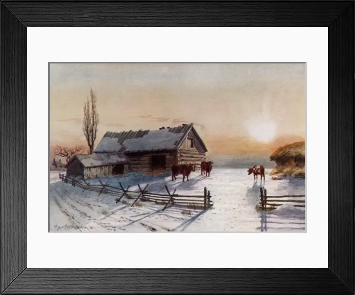 Framed Print : Canadian Farm, Winter Framed Print : Canadian Farm, Winter