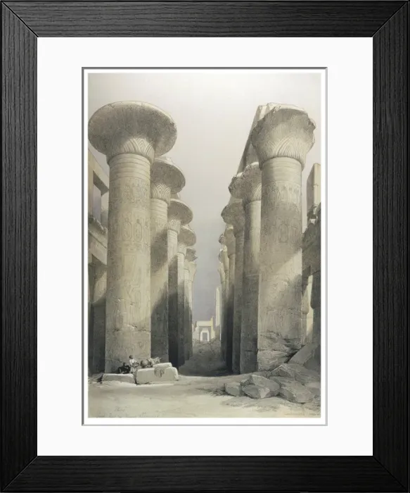 Framed Print : Columns at Karnak 1846 Framed Print : Columns at Karnak 1846
