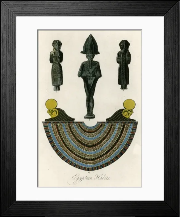 Framed Print : Egyptian jewellery & figurines