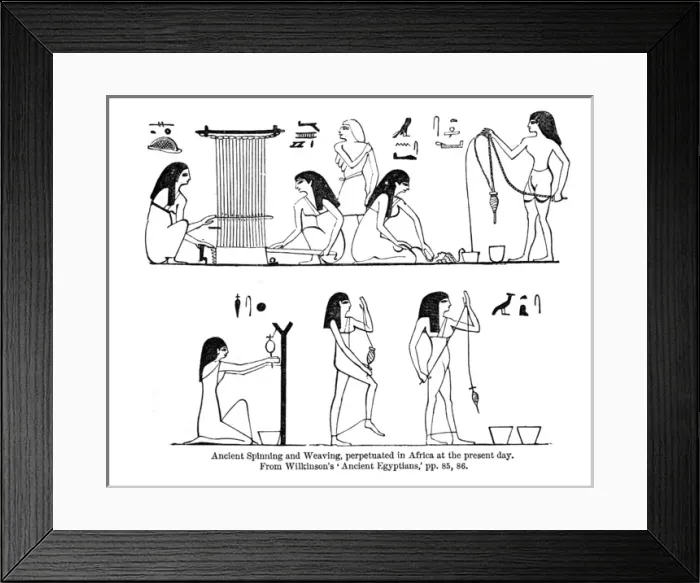 Framed Print : Spinning / Egypt / Wilkinson Framed Print : Spinning / Egypt / Wilkinson