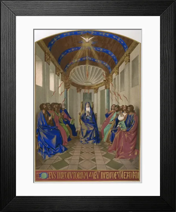 Framed Print : Pentecost / Fouquet Framed Print : Pentecost / Fouquet