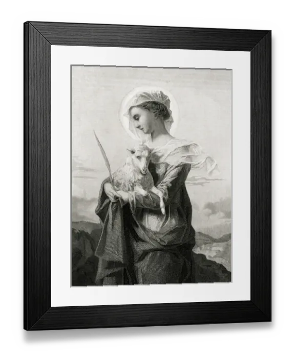 Framed Print : Saint Agnes (Landelle) Framed Print : Saint Agnes (Landelle)