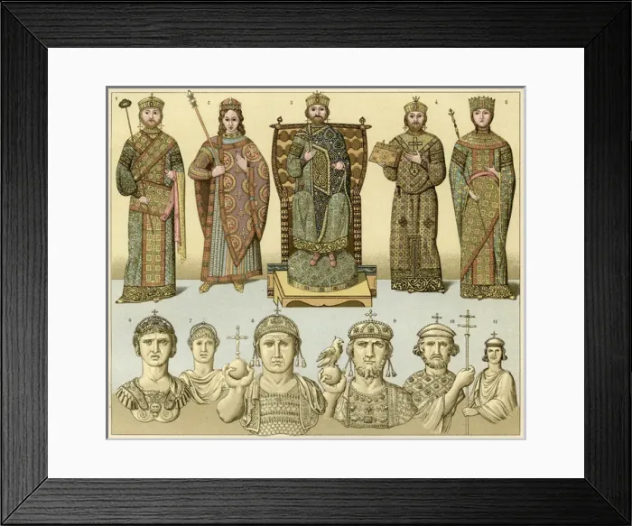 Framed Print : Byzantine Royals / Racinet Framed Print : Byzantine Royals / Racinet