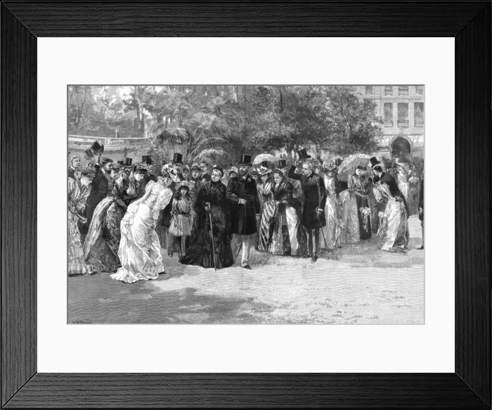Framed Print : Royal Garden Party 1890 Framed Print : Royal Garden Party 1890