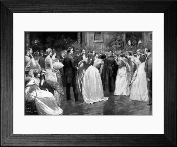 Framed Print : Christmas Dance 1889 Framed Print : Christmas Dance 1889