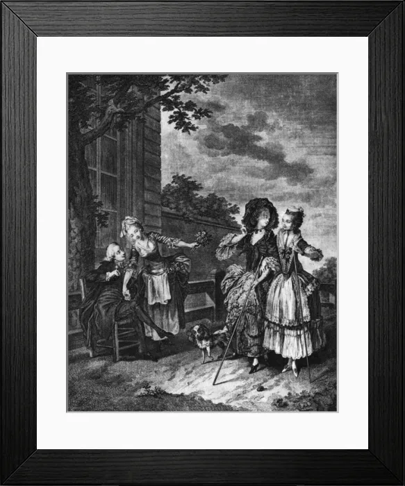 Framed Print : 18Thc Frnc / Morning Walk Framed Print : 18Thc Frnc / Morning Walk