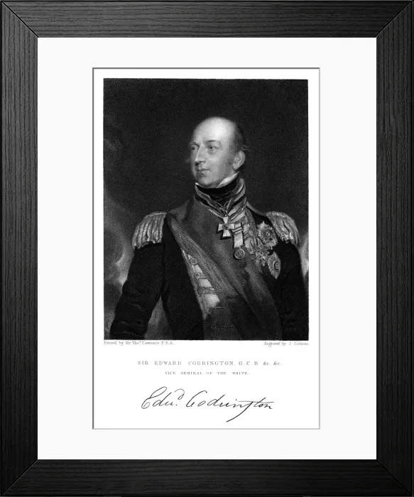 Framed Print : Sir Edward Codrington Framed Print : Sir Edward Codrington
