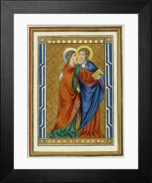 Framed Print : 13th century young women Framed Print : 13th century young women