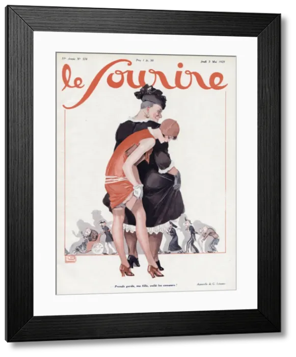 Framed Print : Girl and Stockings Framed Print : Girl and Stockings