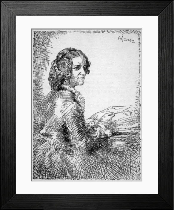 Framed Print : Anna Sewell / Blampied Framed Print : Anna Sewell / Blampied