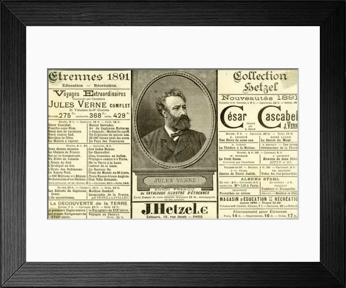 Framed Print : Book - Verne - Listed works Framed Print : Book - Verne - Listed works