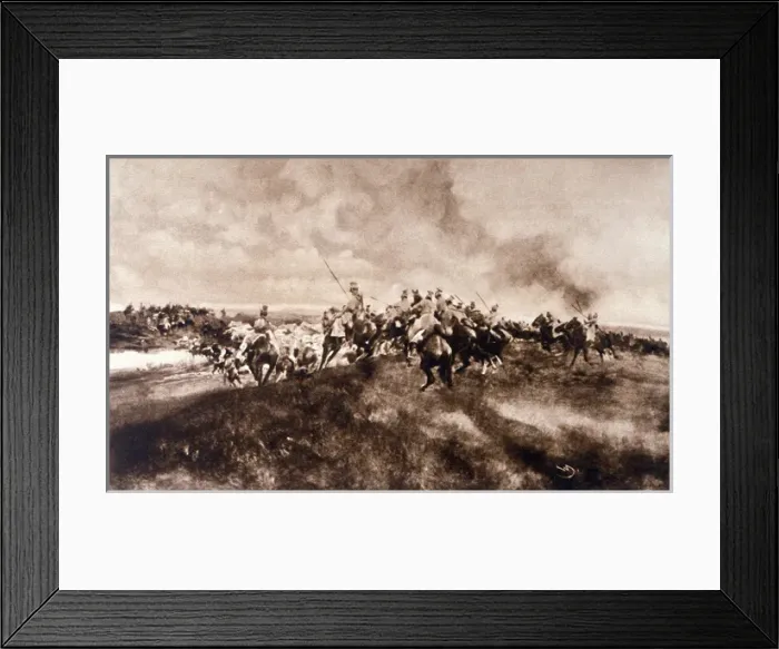 Framed Print : Wwi / Uhlans Attack Convoy Framed Print : Wwi / Uhlans Attack Convoy