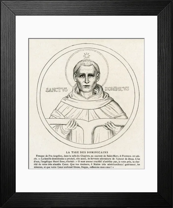Framed Print : Saint Dominic (Angelico) Framed Print : Saint Dominic (Angelico)