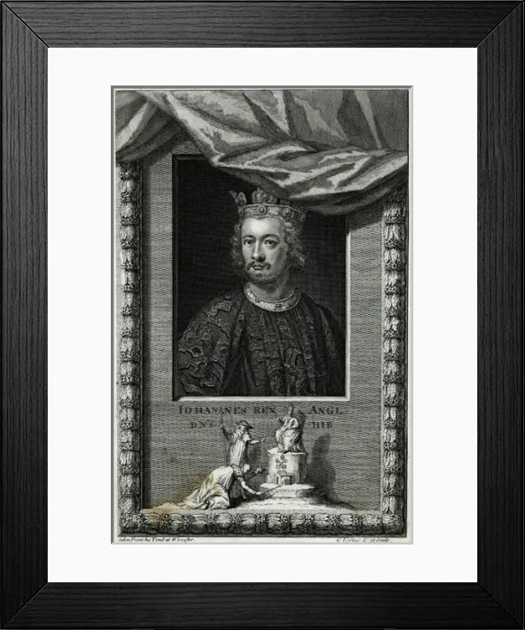 Framed Print : King John / Vertue / Tomb Framed Print : King John / Vertue / Tomb
