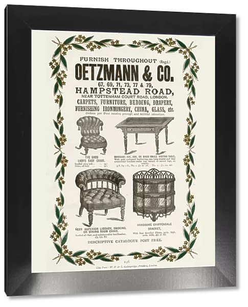 Advert for Oetzmann & Co. Victorian furniture 1880s