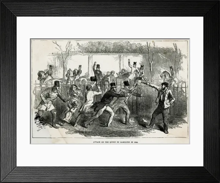 Framed Print : Victoria Attacked 1849 Framed Print : Victoria Attacked 1849