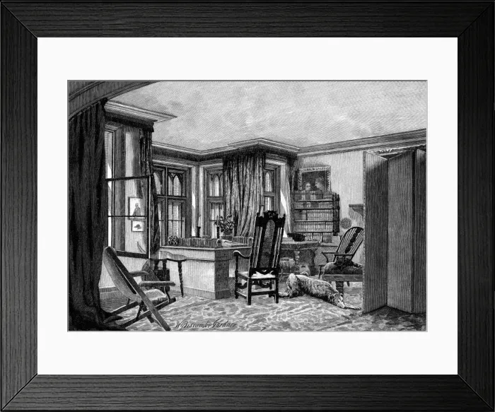 Framed Print : Tennyson IoW study int Framed Print : Tennyson IoW study int