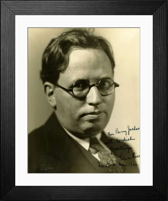 Framed Print : Elmer Rice / Signed Photo Framed Print : Elmer Rice / Signed Photo