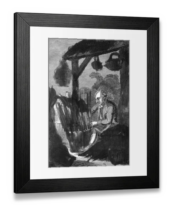 Framed Print : Basketmaker 1827 Framed Print : Basketmaker 1827