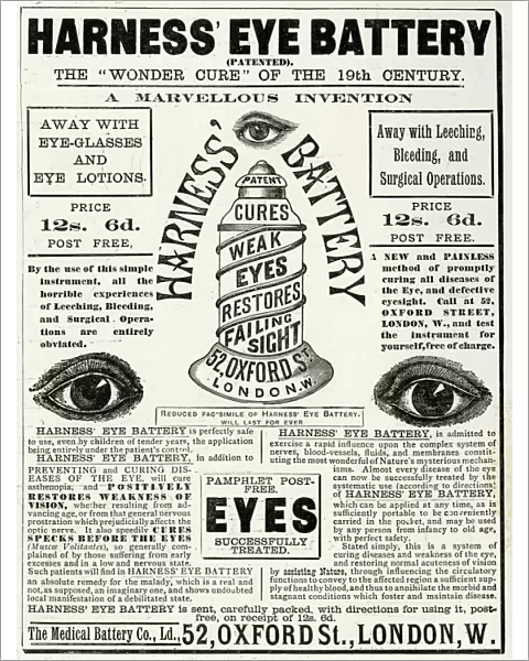Advert in Harness Eye Battery 1886