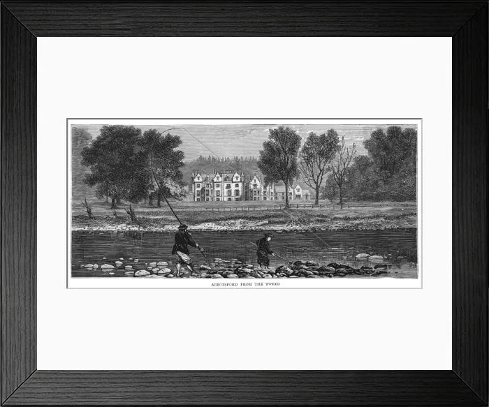 Framed Print : Sir Walter Scott - Abbotsford - Fishing Framed Print : Sir Walter Scott - Abbotsford - Fishing