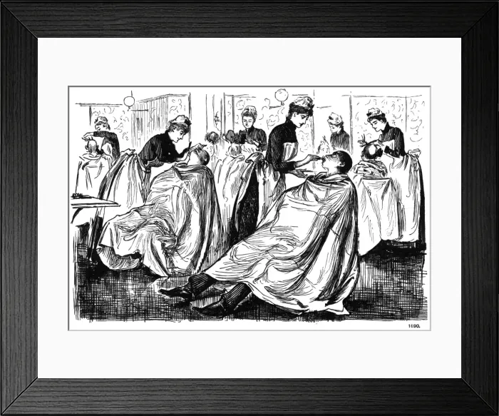 Framed Print : Barberesses / 1890 Framed Print : Barberesses / 1890