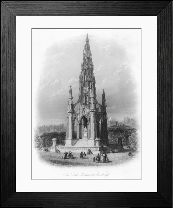 Framed Print : Sir Walter Scott - Edinburgh - Monument Framed Print : Sir Walter Scott - Edinburgh - Monument