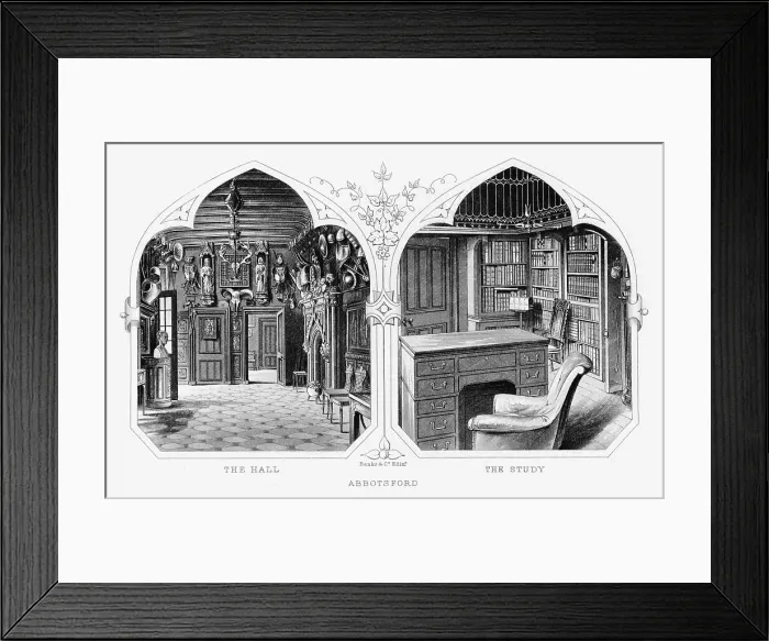 Framed Print : Sir Walter Scott - Abbotsford - Two Pic Framed Print : Sir Walter Scott - Abbotsford - Two Pic