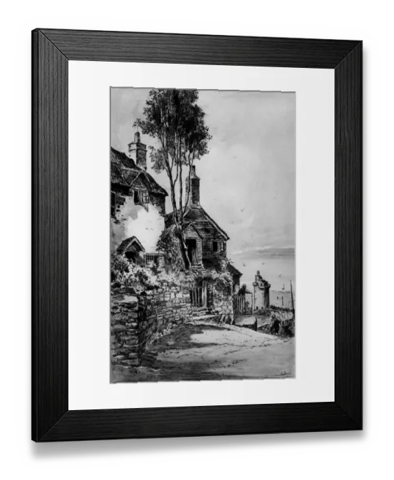 Framed Print : Shelley - Lynmouth Cottage Framed Print : Shelley - Lynmouth Cottage