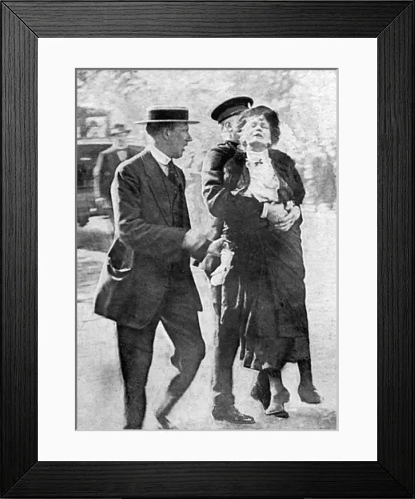 Framed Print : Mrs Pankhurst Arrested Framed Print : Mrs Pankhurst Arrested
