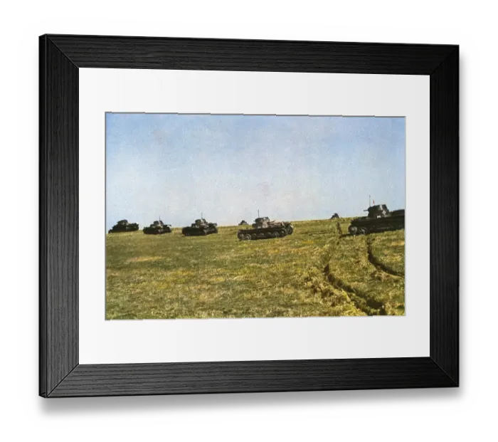 Framed Print : German Tanks in France Framed Print : German Tanks in France