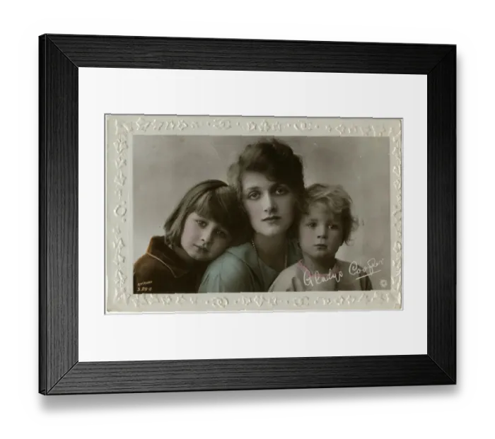Framed Print : Gladys Cooper and her Children Framed Print : Gladys Cooper and her Children
