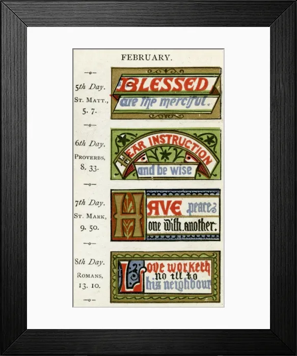 Framed Print : Bible Texts - 4 Framed Print : Bible Texts - 4
