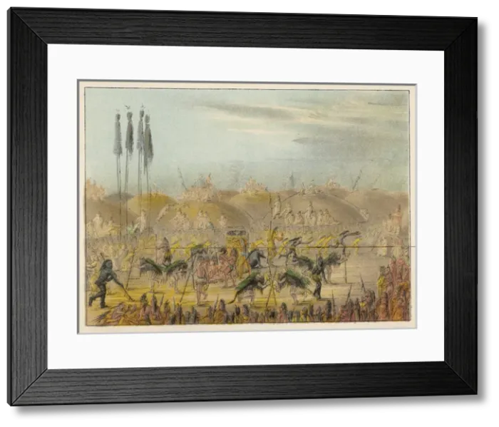 Framed Print : Racial / Mandan Bull Dance Framed Print : Racial / Mandan Bull Dance